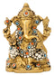 God Ganesh Seated on Chowki 5.90"