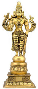 One Who Protects World "Lord Vishnu" Brass Statue