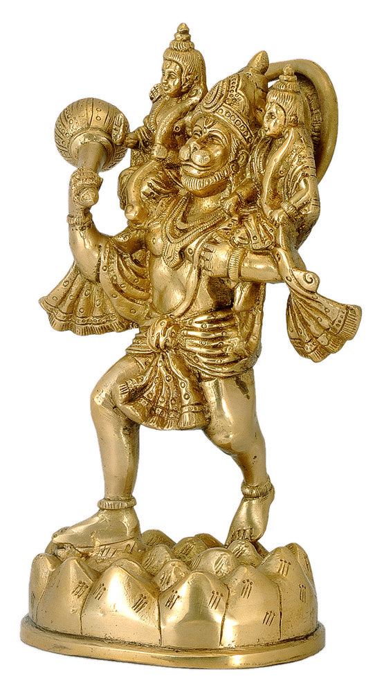 Hanuman Carrying Sri Rama and Lakshmana on His Shoulder