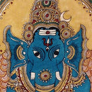Seated Vinayaka - Cotton Kalamkari Painting 45"