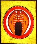 Shiva Vishdhar-Indian Batik Painting 36"