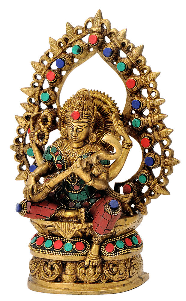 Goddess Maa Saraswati Brass Statue