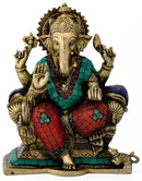 Lord Ganesha Seated on Throne