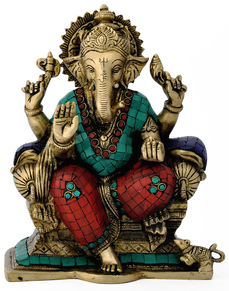 Lord Ganesha Seated on Throne