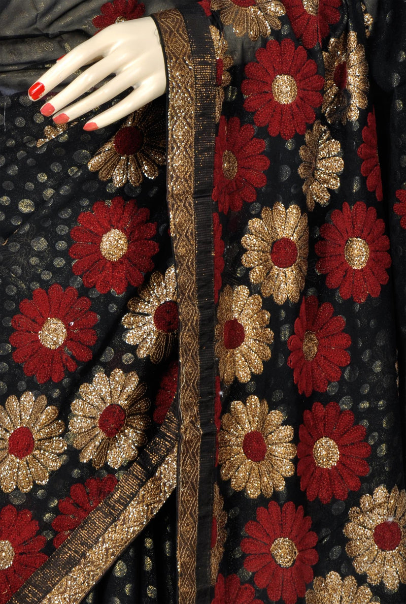 Black Party Wear Saree