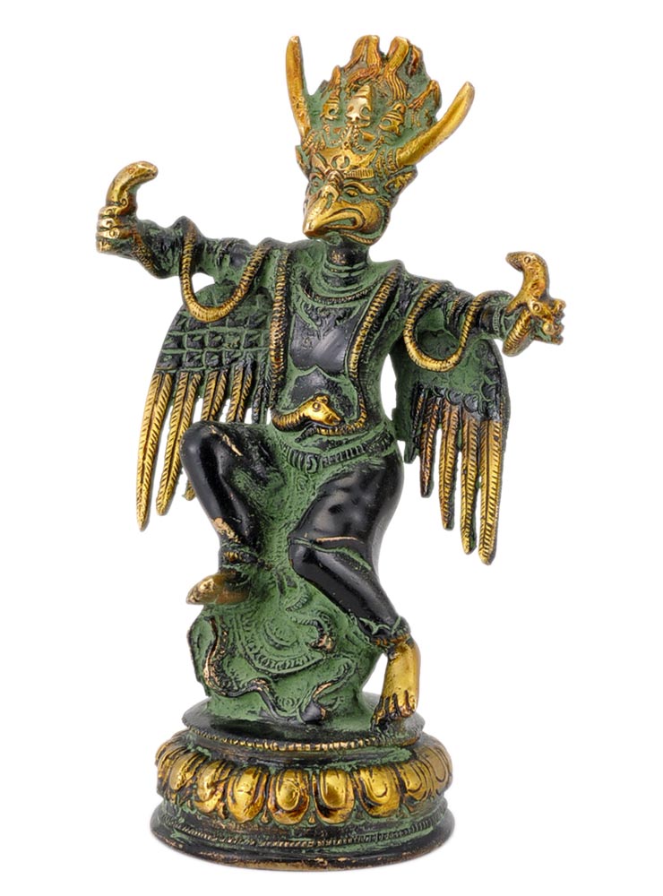 Unique Garuda Statue in Antique Black Finish