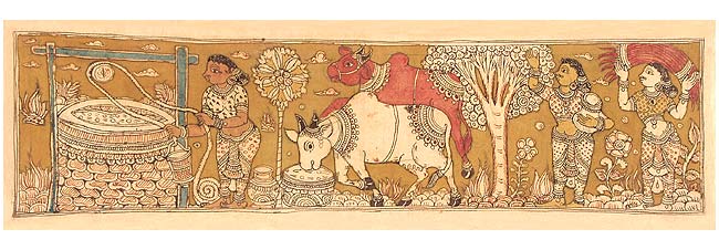 Gorgeous Indian Women - Kalamkari Painting