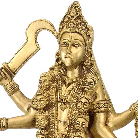 Goddess Mahakali Brass Sculpture