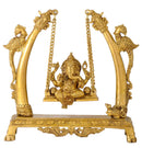 Gauri Putra Ganesha Swing on Jhula - Brass Sculpture