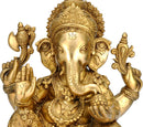 Resting Ganapati - Brass Sculpture