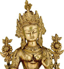 Goddess Green Tara - Brass Sculpture