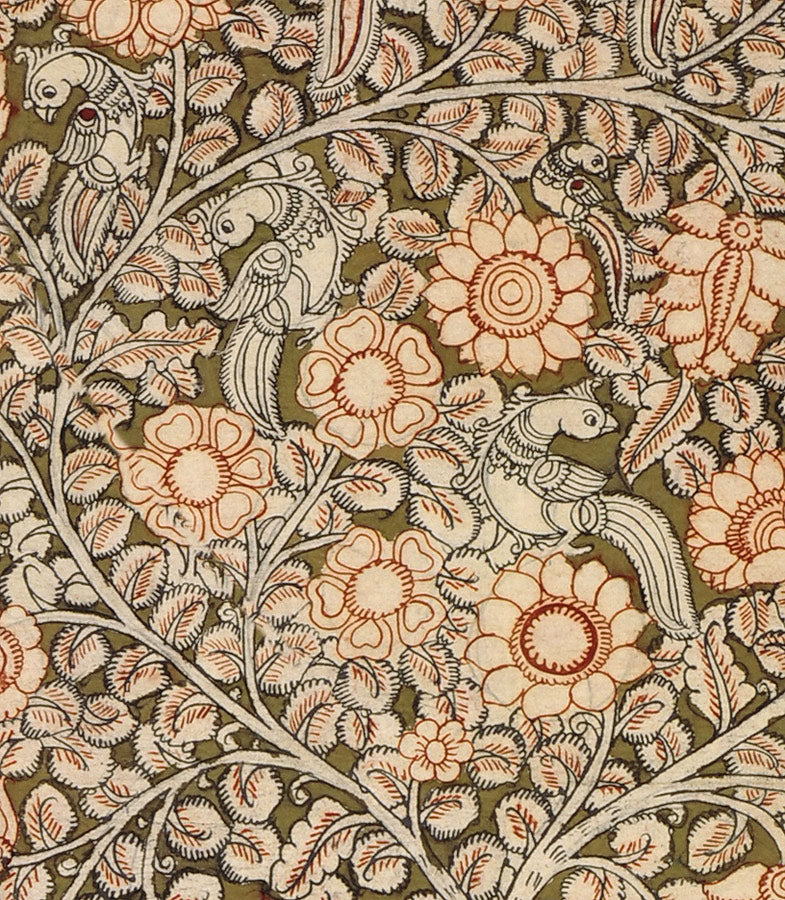 Kalamkari Painting 'Birds on a Tree'