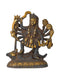 Goddess Mahakali Antiquated Brass Statue in Traditional Style 6"