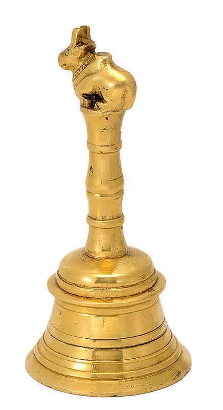 Auspicious Nandi Brass Bell 5.50"