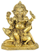 Lord Vighnaharta Ganesha - Brass Sculpture