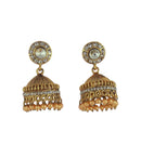 Golden Jhumki Earring in Indian Traditional Style