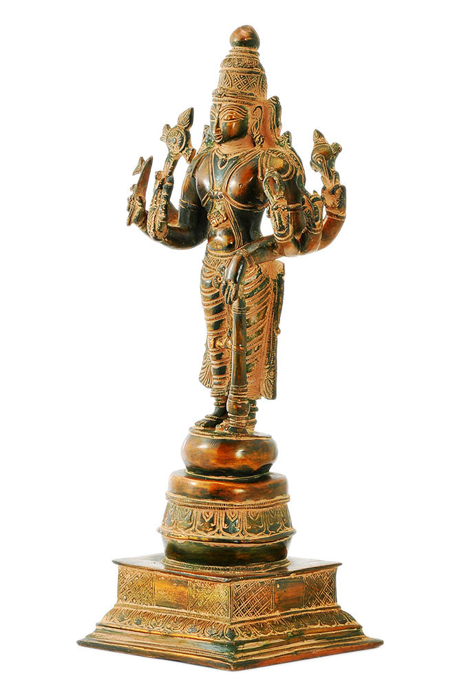 Lord Vishnu Statue in Antique Finish