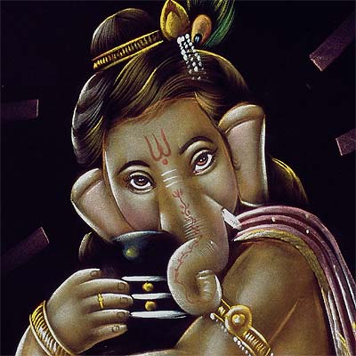 Lord Ganesha Embracing Shivlinga