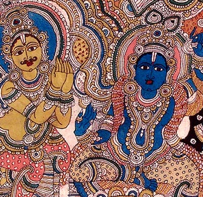 Awake & Arise! O Arujna - Cotton Kalamkari Painting