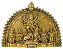 Goddess Durga - Brass Wall Plaque
