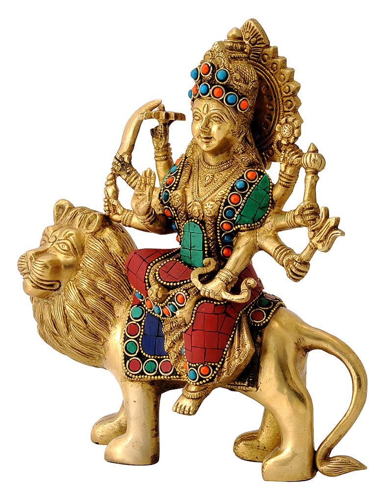 Goddess Durga Riding on Lion