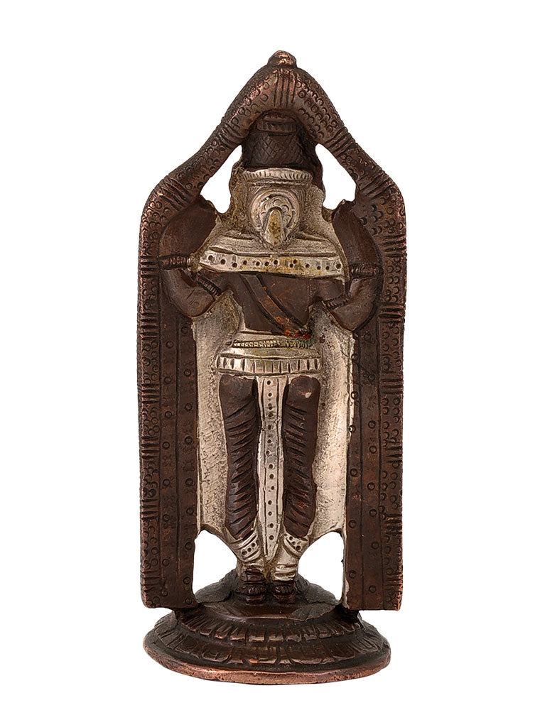 Lord Tirupati Balaji Brass Figurine 5"