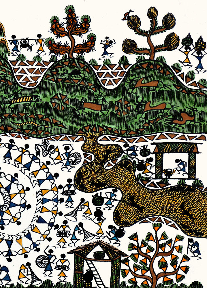 A Warli Painting of India