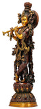 Lord Venugopal Krishna Statue in Golden Brown Finish