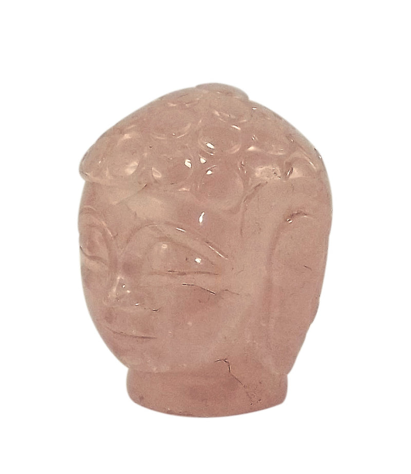 Head of Buddha Sakyamuni in Rose Quartz 2.3"