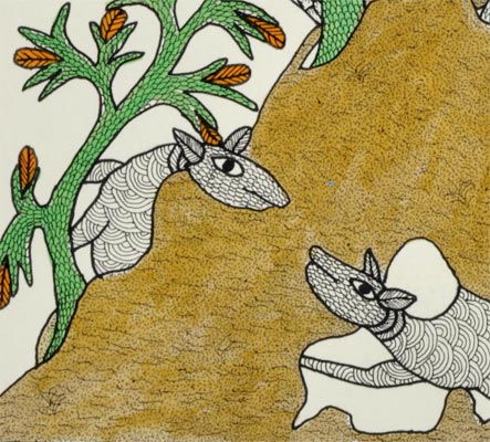 Tree of Joy - Gond Tribal Painting