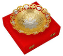 Elegant Gold & Silver Plated Serving Bowl