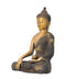 Bhumisparsha Buddha - Antiquated Brass Statue 8"
