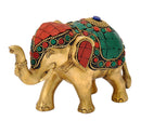 Decorative Brass Ornated Elephant Figure