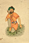 Folk Musician - Miniature Painting 8.25"H