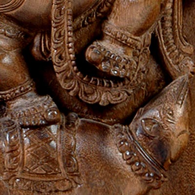 Gentle God Ganesh - Wall Wood Panel