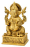 Exquisite Blessing Lord Vinayaka Brass Sculpture 8.75"