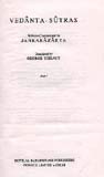 Vedanta Sutras with the Commentary of Sankaracarya, Part 1 [Hardcover] Badarayana; Banarsidass, Motilal and Thibaut, George