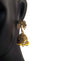 Peacock Beautiful Indian Style Jhumki Earrings Yellow