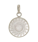 Quartz Crystal Craved Sun God Pendant