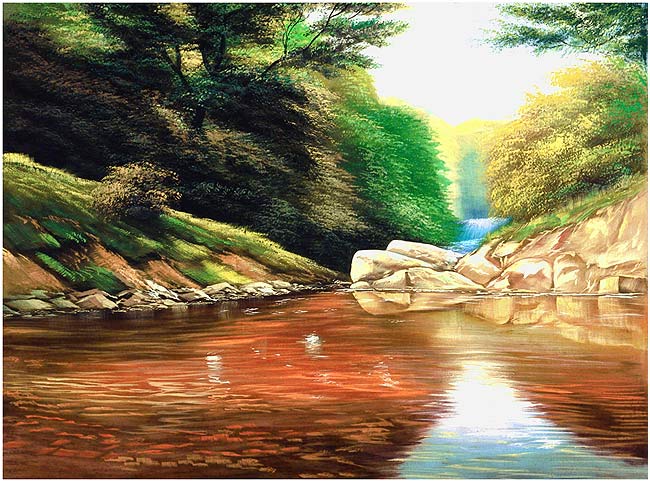 Nature's Beauty - Silk Painting