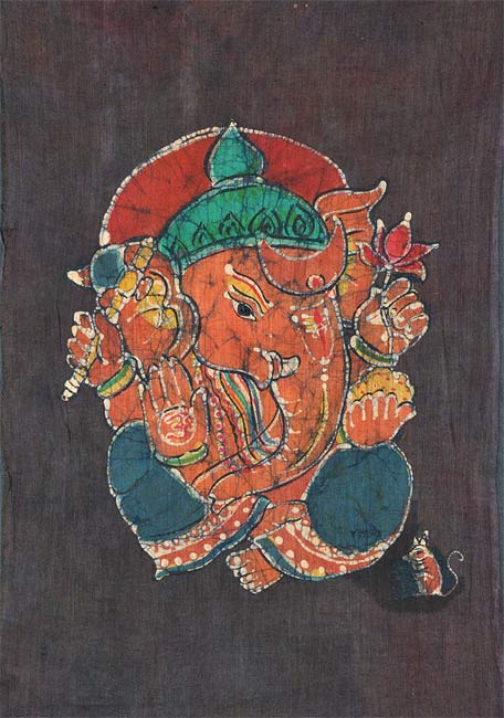 Bal Ganapati - Small Fine Batik Painting