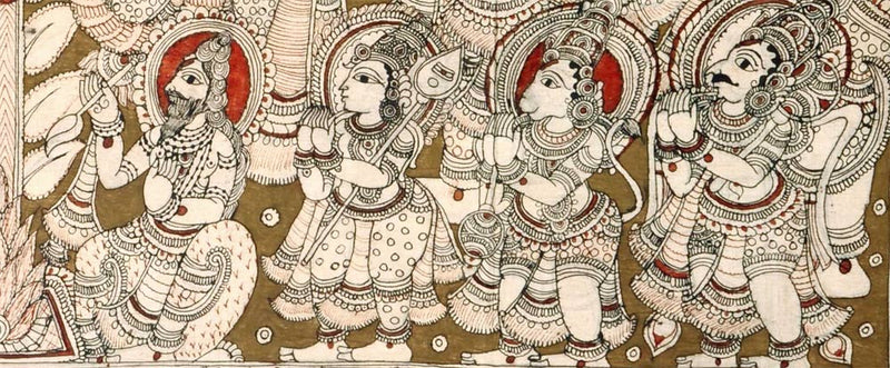Vishnu and Laxmi Vivaha (Marriage) Kalamkari Painting