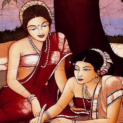 The Love Letter - Batik Painting