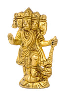Five Headed Hanuman - Small Brass Statue