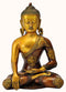 Earth Touching Buddha with Ashtamangala Symbols Carved on His Robe 12"