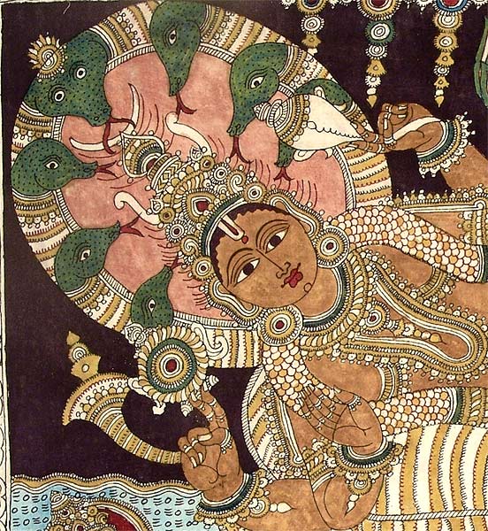 Lord Vishnu Resting on the Bed of Shesh-Naag