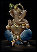'Chubby Ganesha' Velvet Painting