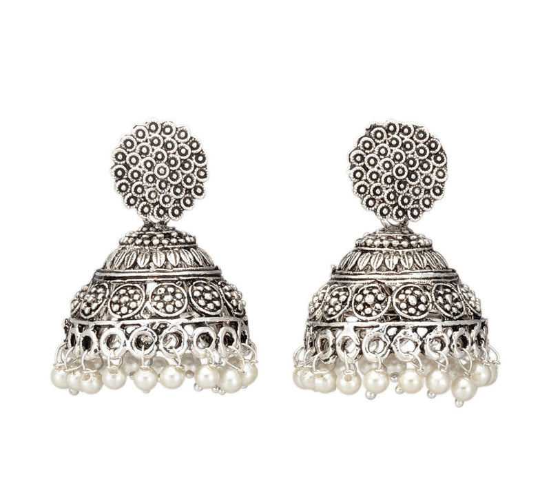 Traditional Silver Plated Jhumki for Women