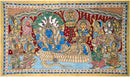 Vishnu on Sheshshaya - Cotton Kalamkari Painting