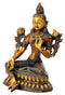 Auspicious Green Tara Statue Lotus Base 11"